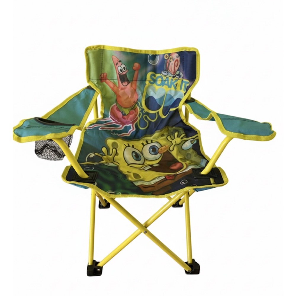 Nickelodeon SpongeBob Patrick Gary Kids Foldable Camp Chair w/ Carry Bag
